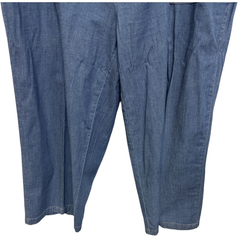 Denim & Co. Women's Lightweight Stretch Wide-Leg Crop Denim Pants Size 20W - Picture 3 of 5